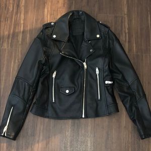 Black leather jacket
